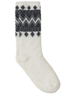 Barefoot Dreams Socken Cozychic Fair Isle Sock - Schwarz