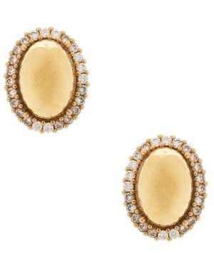 Anton Heunis Clasp Oval Stud Earrings - Metallic