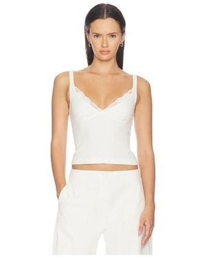 HAELO Shadow Lace Tank - White
