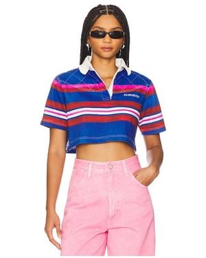 Khrisjoy Cropped Rugby-Poloshirt Iris - Rot