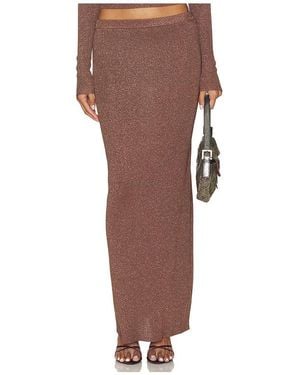 SNDY'S Rumer Knit Maxi Skirt - Brown