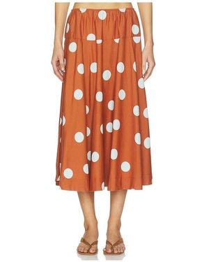 Free People Betty Drop Waist Skirt - Orange