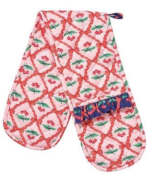 Damson Madder Guante De Cocina Double Oven Mitt En Color Rosado Talla - Rojo