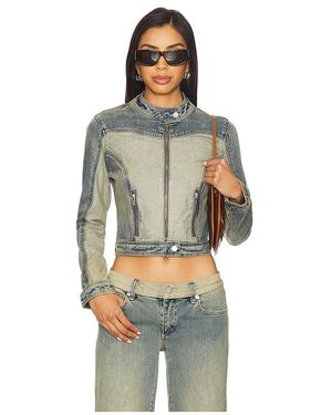 A.Brand Roxie Denim Moto Jacket - Multicolor