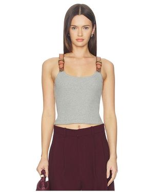 Monse Leather Strap Tank Top - Red
