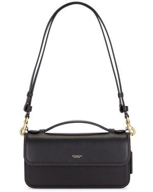 COACH Refined Calf Leather New York Elora Top Handle Crossbody Bag - Black