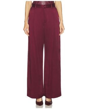 LAPOINTE Satin Pleated Wide Leg - Red