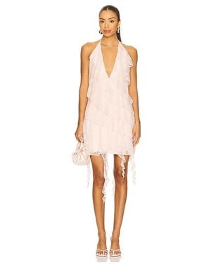 Lovers + Friends Rubia Feather Mini Dress in Red | Lyst