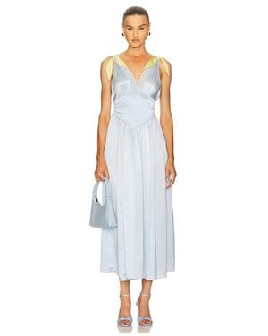 Helsa The Silk Celeste Dress - White