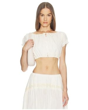 LOBA Cecilia Crop Top - White