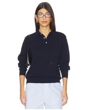 HOMMEGIRLS Long Sleeve Polo - Blue