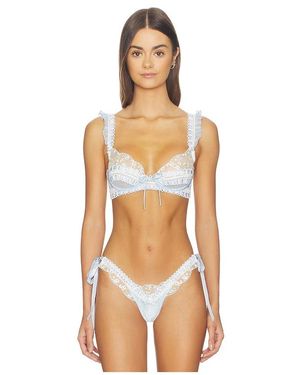 For Love & Lemons Pinkaboo Underwire Bra - Blue