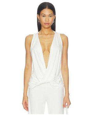 1XBLUE Twist Top - White