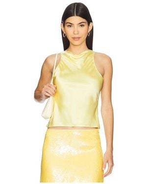 GUIZIO Regine Cowl Neck Top - Yellow