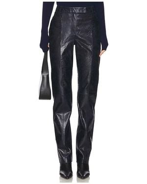 Remain Slim Leather Suiting Pants - Blue