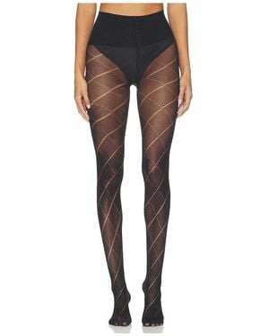 Swedish Stockings Medias Kitty En Color Negro Talla (También En M, S, Xl) - Azul