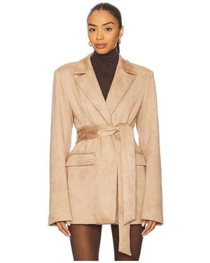 Lovers + Friends Eva Faux Suede Jacket - Natural