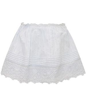 LoveShackFancy Falda Sani En Color Azul Talla (También En 6, 3, 4, 5) - Blanco