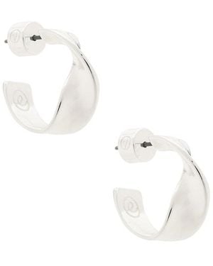Ettika Heirloom Twist Small Hoop Earrings - Metallic