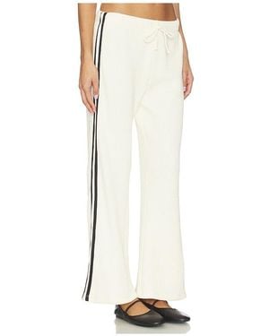 DONNI. The Thermal Stripe Crop Pant - White