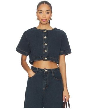 SNDY'S Tilla Denim Top - Blue