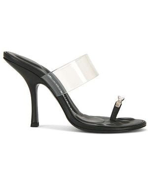 Alexander Wang Bianca 105Mm Sandal With Crystal Toe Ring - Black