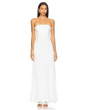 MILLY Norelle Strapless Pleated Dress - White