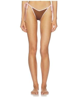 Cin Cin Racer String Bikini Bottom - White
