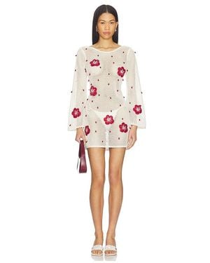 Leslie Amon Treasure Hibiscus Mini Dress - Multicolor