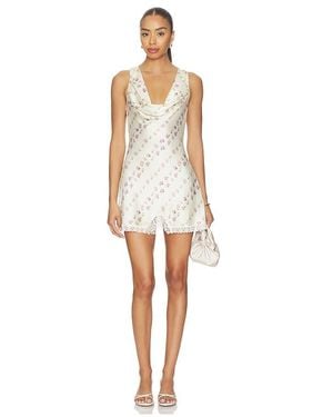 Frankie's Bikinis Chloe Silk Mini Dress - White