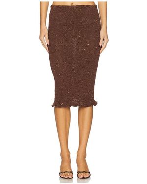 Asta Resort Falda Midi Michaela En Color Chocolate Talla (También En Xs) - Marrón