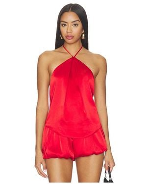 SER.O.YA Beckham Satin Tank - Red