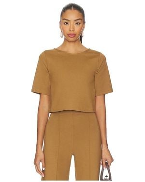 Ripley Rader Ponte Knit Short Sleeve Top - Brown
