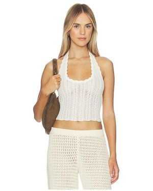 Tularosa Ellana Pointelle Halter Top - Natural