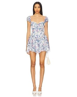 For Love & Lemons Audrey Floral Mini Dress - Blue
