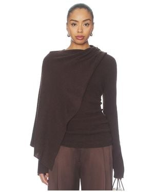 The Sei Scarf Jumper - Brown
