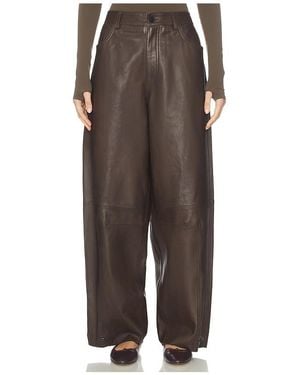 AllSaints Jett Lea Trouser - Brown