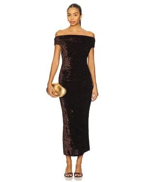 Line & Dot Maxikleid Aus Samt Brylie - Schwarz