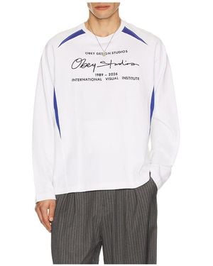 Obey Langarmshirt League - Weiß
