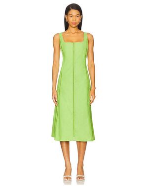 La Ligne Tealength Dress With Trim Detailing - Green