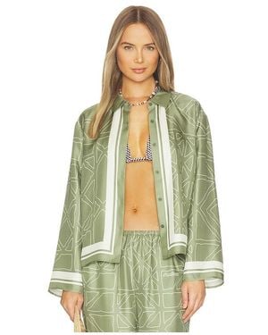 Malbon Irena Button Up Shirt - Green