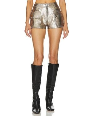 Urban Outfitters Life On Mars Cargo Shorts - Metallic