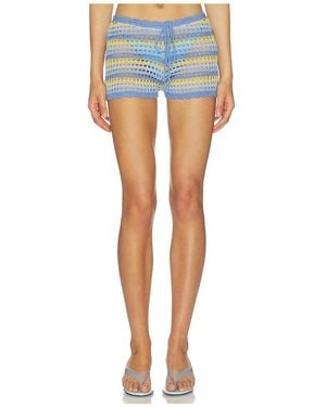 MORE TO COME Anele Crochet Short - Blue
