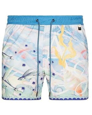 Agua Bendita Cassius Swim Trunks - Blue
