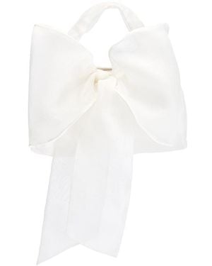 Loeffler Randall Sheer Bow Clutch - White