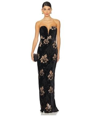 SAU LEE Viola Gown - Black