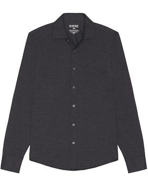 Rhone Semi Spread Collar Commuter Shirt - Black