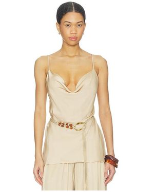 Shona Joy Agnes Cowl Neck Tunic With Belt - Natural