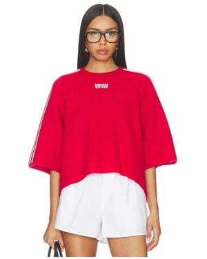 American Vintage Short Sleeve Cropped Tee - Red