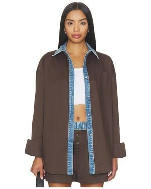 SER.O.YA Oversized T-Shirt Gill - Braun